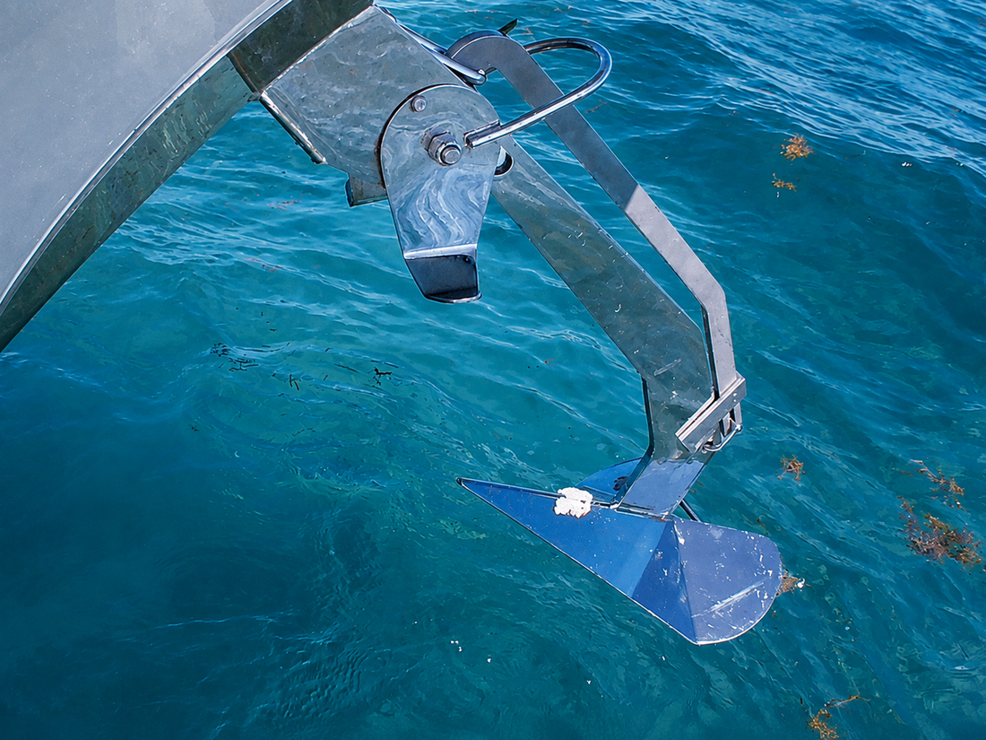 SARA anchor retrieval attachment and chain hardware above the waterline